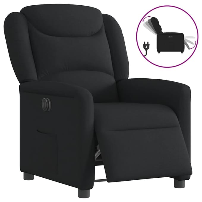 vidaXL - Fauteuil - verstelbaar - elektrisch - stof - zwart