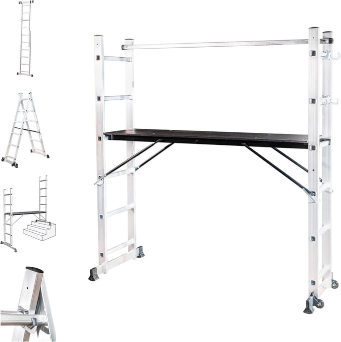 Multifunctionele Vouwladder met Platform voor Steigerwerkzaamheden