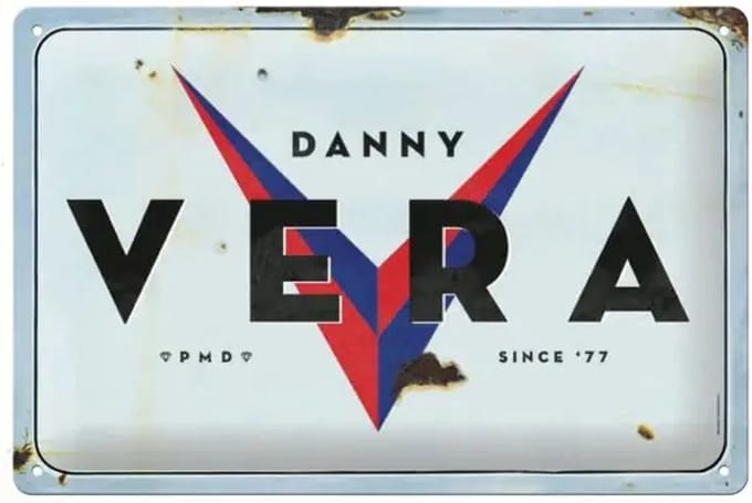 Danny Vera Logo Tin Sign 20 x 30 cm Reliëf