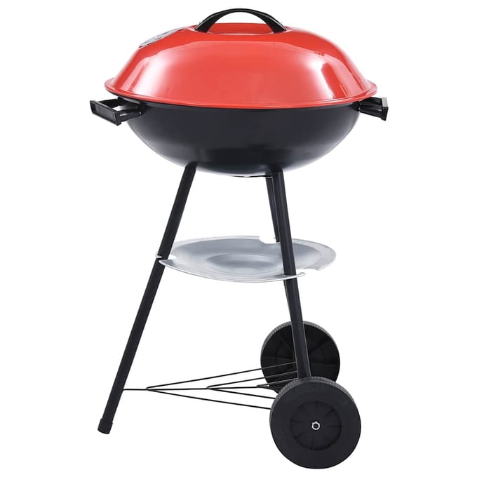 vidaXL Kogelbarbecue houtskool met wieltjes XXL 44 cm