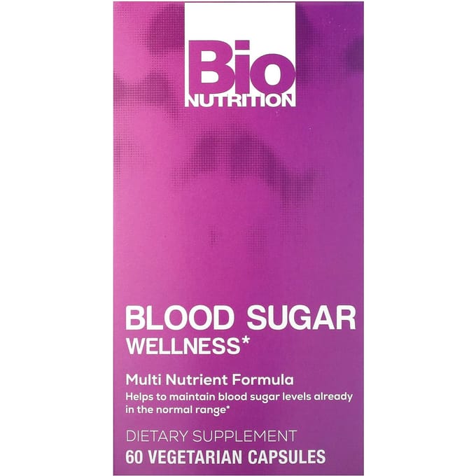 Bio Nutrition, Bloedsuiker Welzijn, 60 Plantaardige Capsules