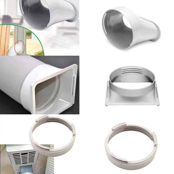 Uitlaatslang Interface voor 5.12in Diameter Kanaal Uitlaatslang Koppeling Flens Buis Connector voor Round wit