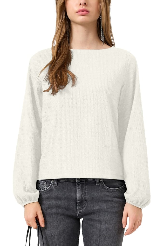 s.Oliver -qs T-shirts Offwhite Größe: XS | Longsleeves Outlet | Damen | Weiß