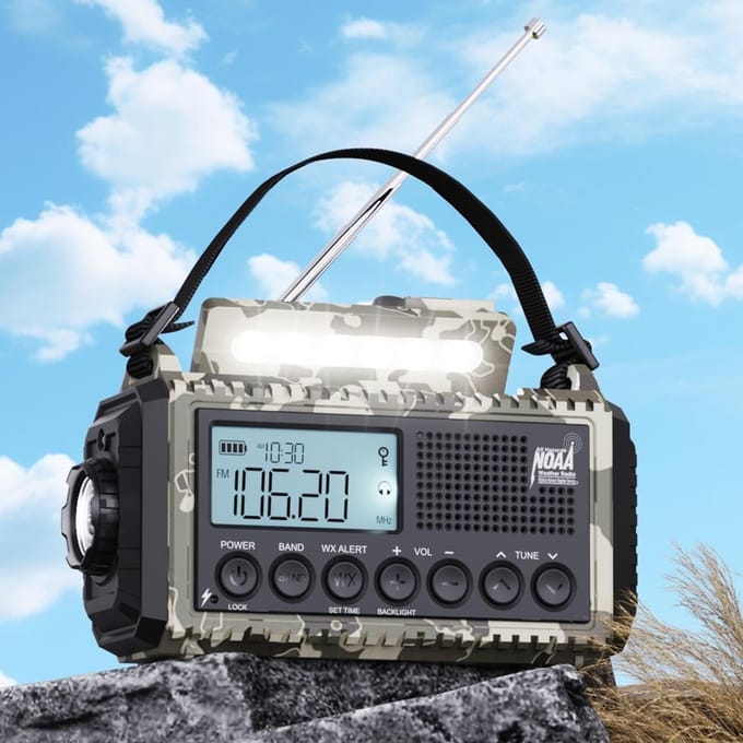 Noodradio Solar Opwindbaar - Noodpakket voor Thuis - Noodrantsoen - Voorbereiding