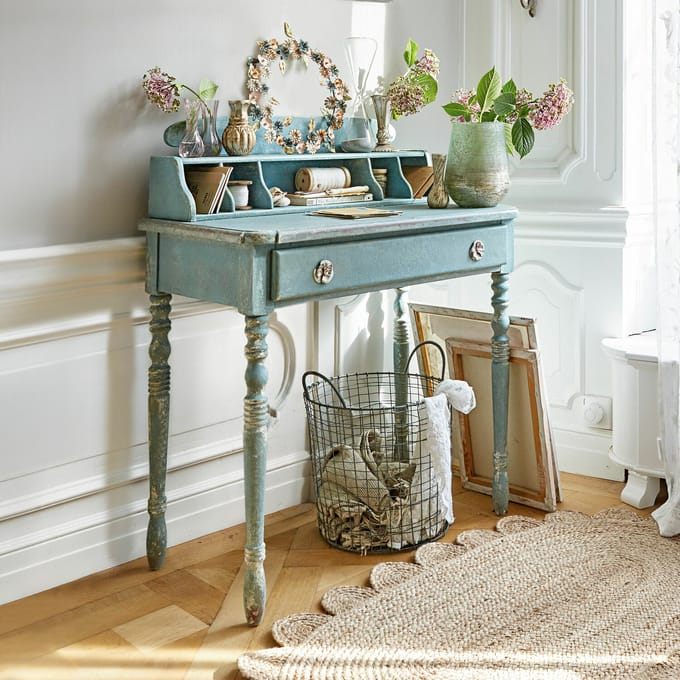 LOBERON Sidetable Lartigue antiekblauw