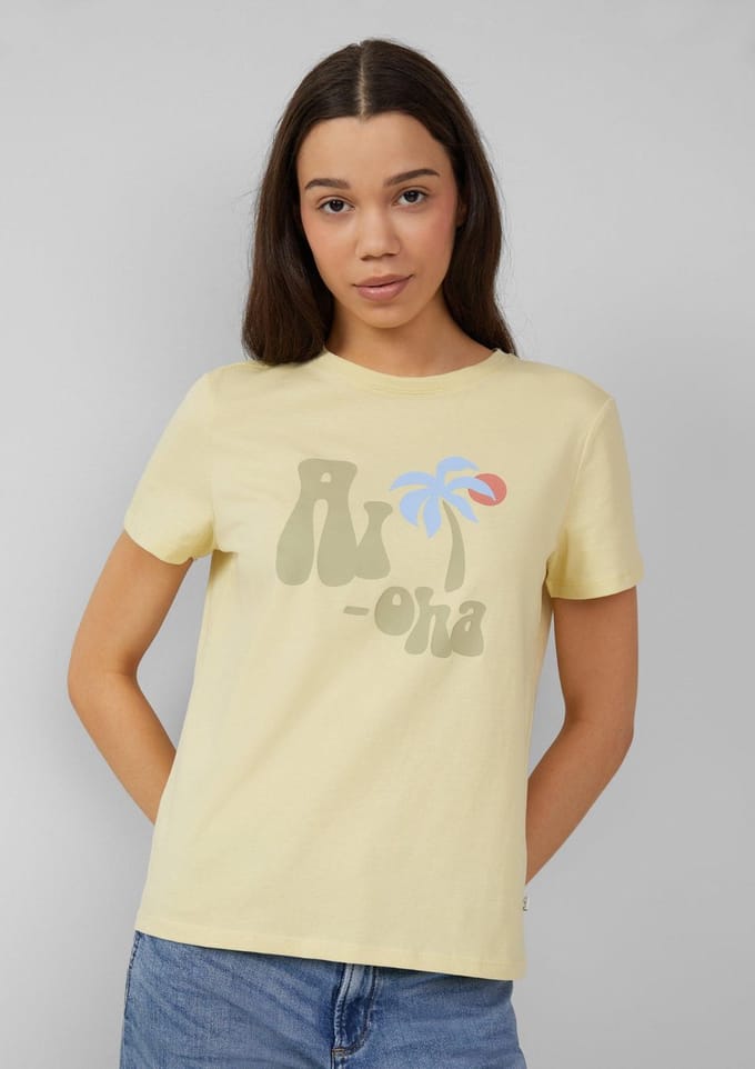Q/S designed by - Dames t-shirt - Maat S - Vrouwen - 12D0 YELLOW -