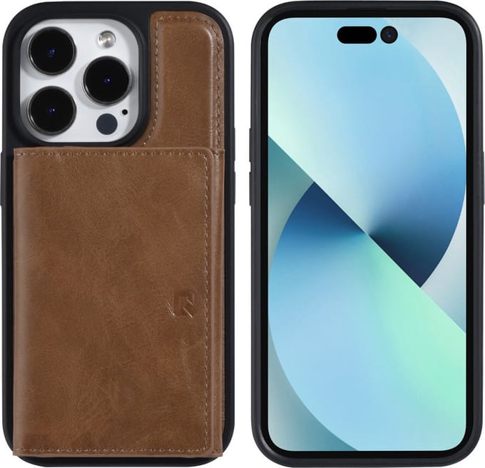 UNIQ Accessory Back Cover Wallet Case voor Apple iPhone 14 Pro - Pu leer, Bruin - Bescherming & Stijl.