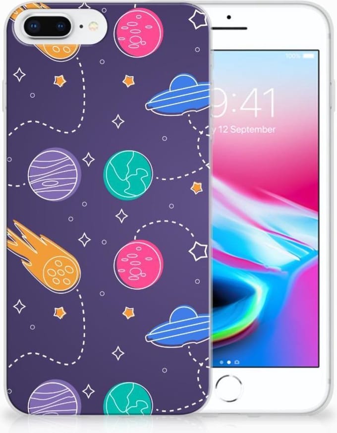 TPU Hoesje voor Apple iPhone 7 Plus | 8 Plus Silicone Back Cover Space