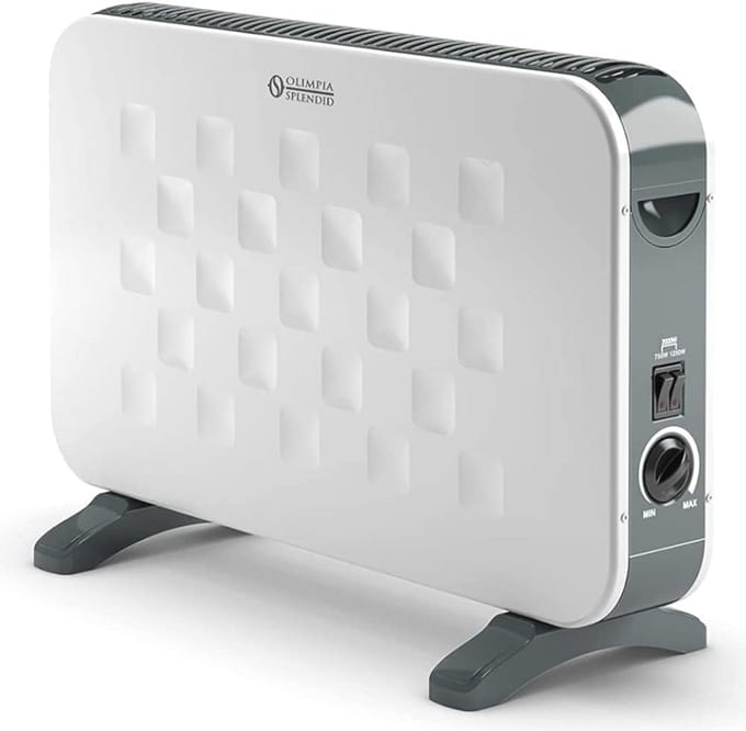 Metalen convector 2000 W met 3 standen en thermostaat