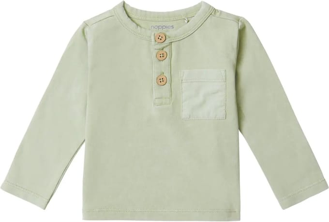 Noppies Boys Tee Brogden long sleeve Jongens T-shirt - Desert Sage - Maat 74
