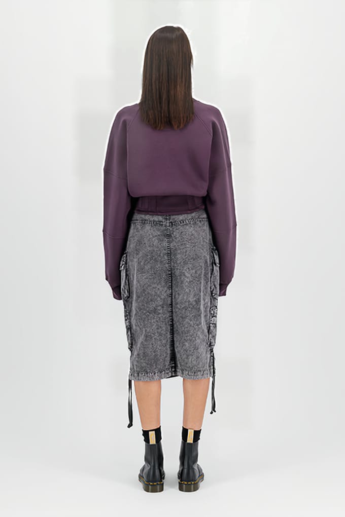 Alpha Industries Waisted Sweater Plum Taglia: L | Maglioni a maglia Outlet | Donna | Magenta