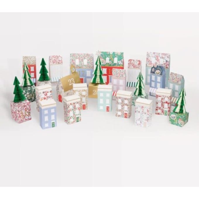 Meri meri x liberty kerst advent dorp