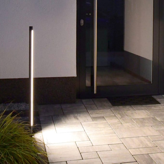 Megatron MT70815 Gartia Linea LED-tuinlamp LED 15 W Zwart, Aluminium