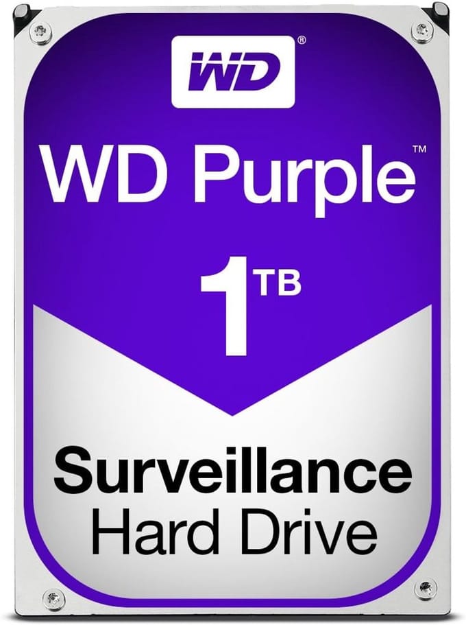 Interne Harde Schijf - Opslagmedium Data - Videobewaking Opnemen - Speciaal Ontworpen - 35 Inch 1 TB - Paars