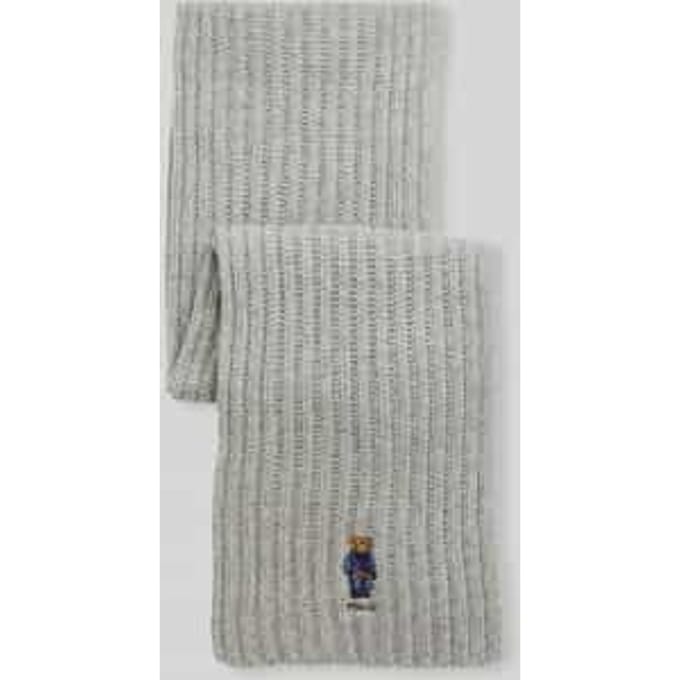 sjaal van wolmix met Polo-Bear-stitching