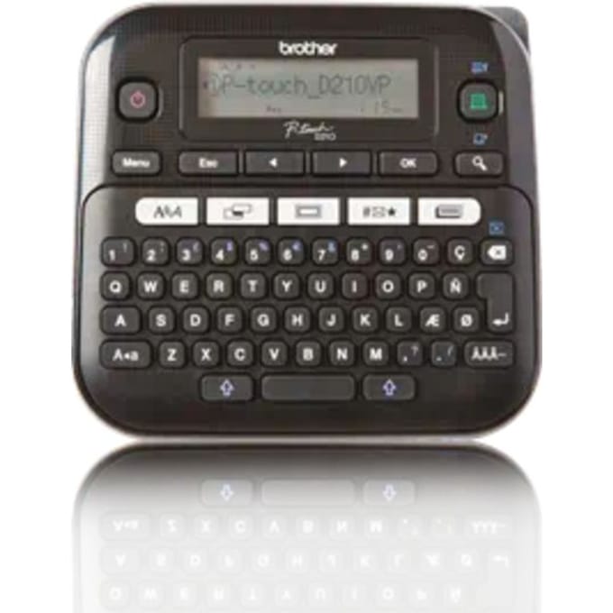 Labelprinter Brother P-touch TZe PT-D210 desktop qwerty 12mm zwart in koffer