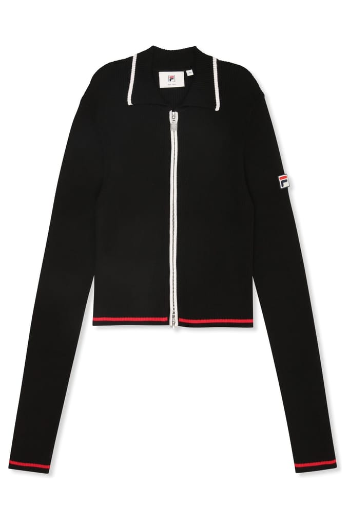 FILA Simonte Slim Full-zip Knit Cardigan Black Größe: M | Cardigans Outlet | Damen | Schwarz