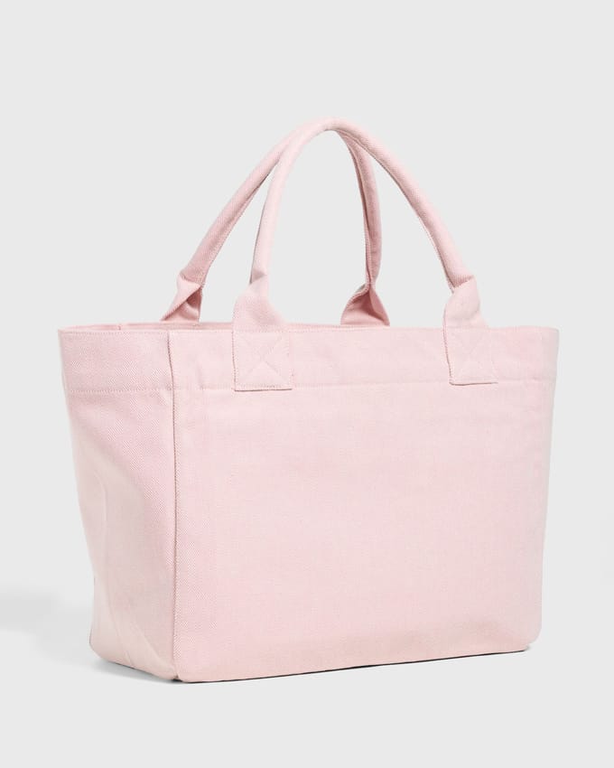Medium Trapeze Shopper Raspberry Print