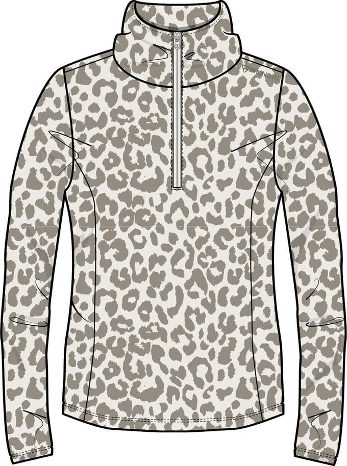 Brunotti Misma-Print Dames Fleece | Leopard Snow