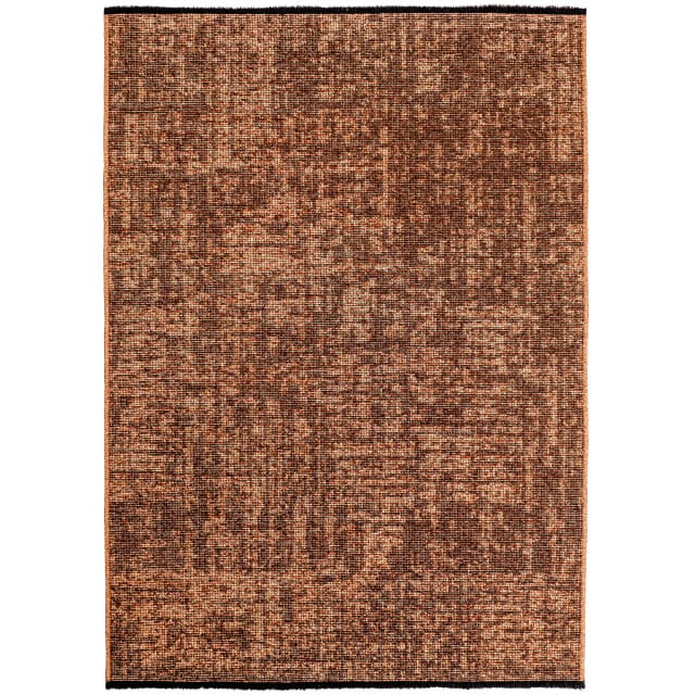 SPACE Vloerkleed – Laagpolig Velours – Modern & Sportief – Katoen & Chenille – Koper- 200x290 CM
