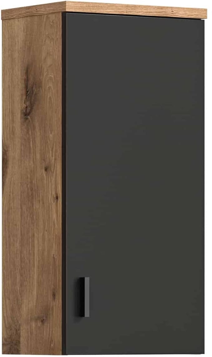Grado wandkast Nox Eiken NB grijs mat MDF TZ NB - 25x37x75cm