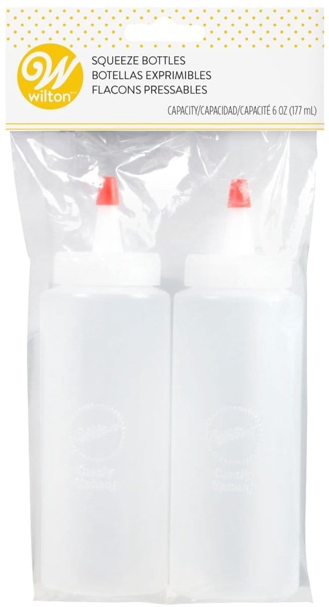 Wilton Mini Knijpflessen - Transparante Spuitflessen Doseerflessen - 2x 168 Gram