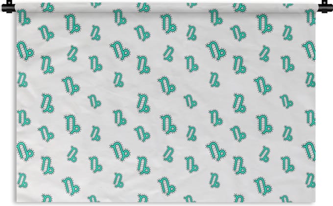 Wandkleed - Wanddoek - Steenbok - Design - Astrologie - 150x100 cm - Wandtapijt