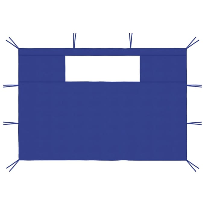 vidaXL - Prieelzijwanden - met - ramen - 2 - st - blauw