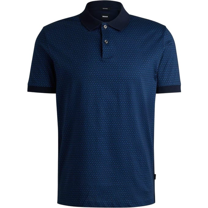 Boss Heren H-Parlay Getailleerd poloshirt (Donkerblauw)