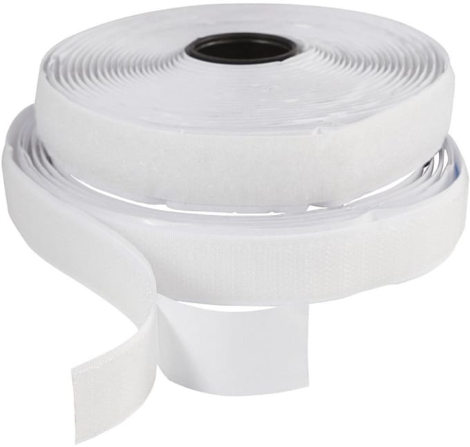 Creativ Company klittenband wit 20 mm 5 m zelfklevend haak en lus.