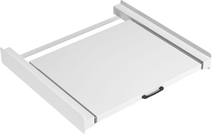 Tussenstuk Wasmachine & Droger met Uitschuifbare Plank XL – Wit - Bodo
