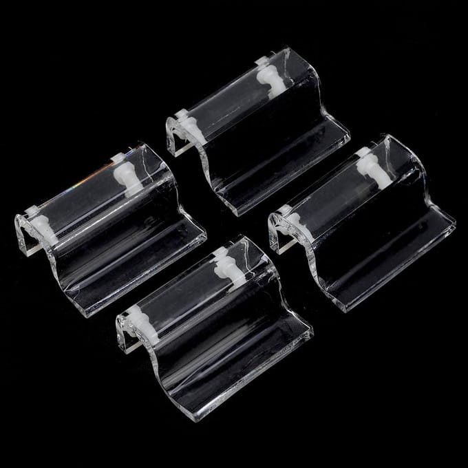 4 stuks glazen deksel acryl klemhouder steunklem accessoire voor aquarium white