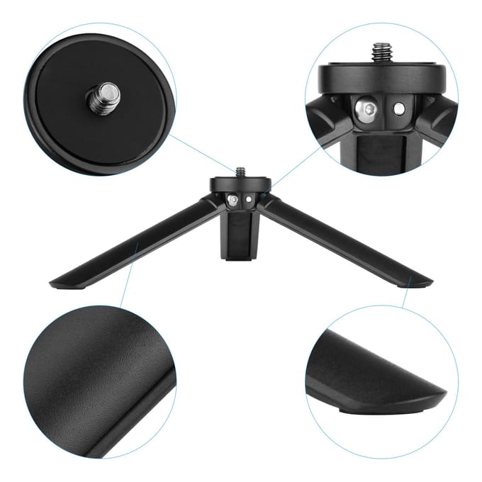 Mini Desktop Metalen Statief 1/4 inch Schroef voor Smartphone Gimbal Stabilizer Compatibel met zwart