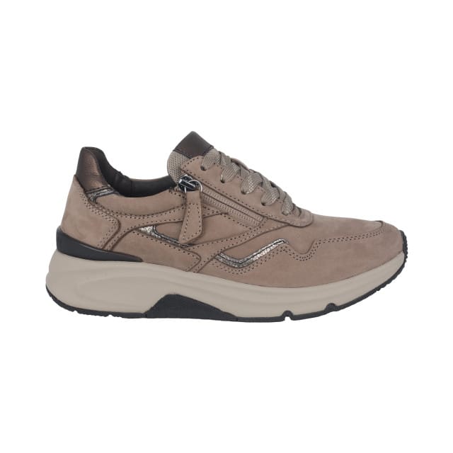 Gabor rollingsoft sensitive 56.896.42 - dames rollende wandelsneaker - Beige - maat 38 (EU) 5 (UK)