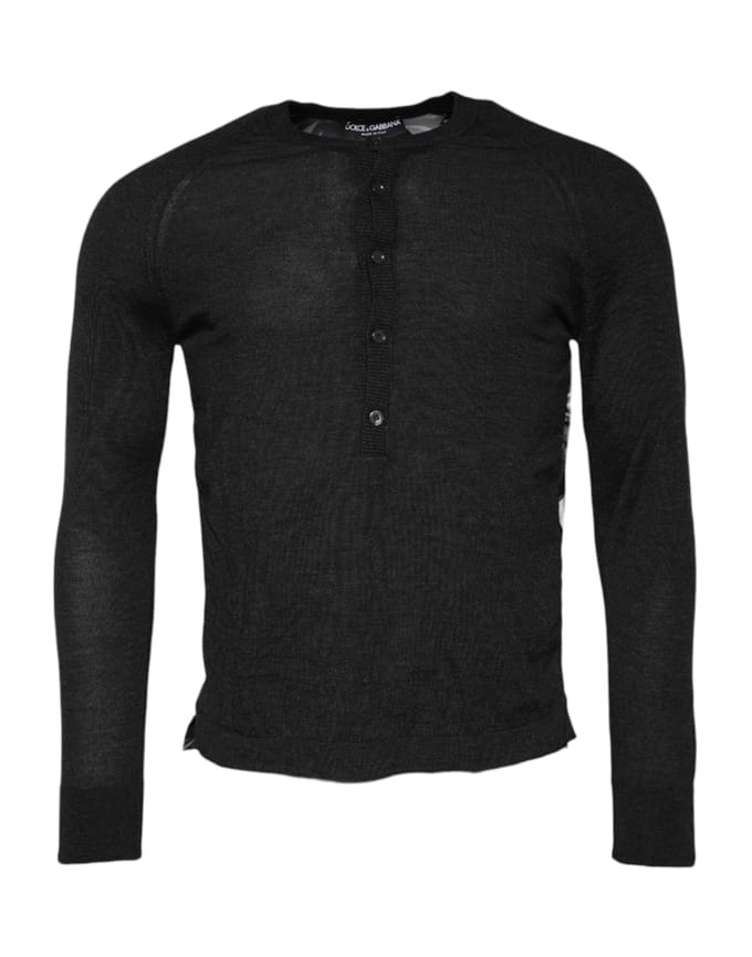 Henley Gebreide Pullover Trui