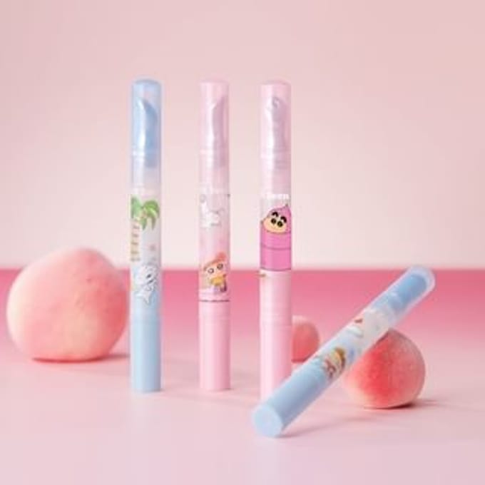 JILL LEEN - Camellia Lip Essence Crayon Shin-chan Edition - 2 Flavors #01A White Peach (Pink Version) - 1.5g