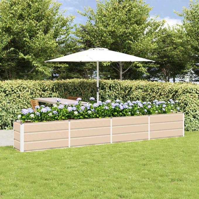 vidaXL - Plantenbak - Ivoor - 320 - x - 40 - x - 45 - cm - Staal