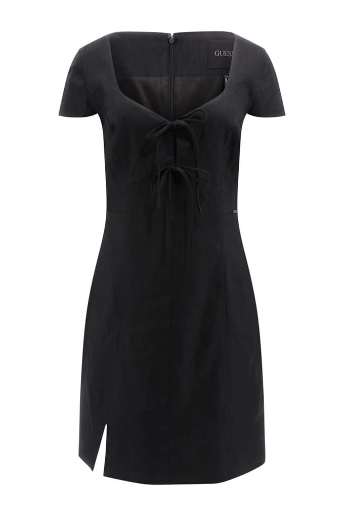 GUESS  Eco Isabeau Bows Mini Dr Jet Black A996 Größe: L | Minikleider Outlet | Damen | Schwarz