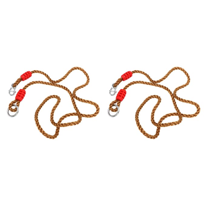2PCS Balançoire Corde d'Arbre Nylon Résistant à la Déchirure Robuste Installation Facile Sangle d'Arbre Suspendue brown