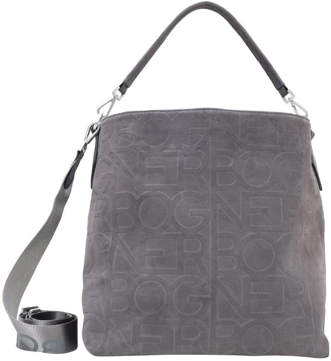 Bogner Schoudertas Tenna Velluto Jessi Hobo Bag Grey Grijs