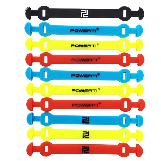 10 Stuks Elastische Tennisracket Demper Siliconen Bandjes Tennisracket Vibratie Absorberend Schokverminderend yellow