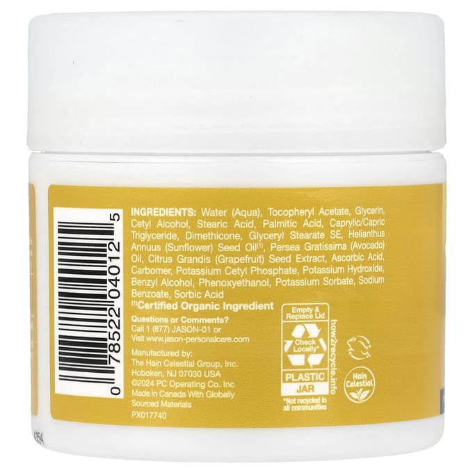 Vitamine E Hydraterende Crème, 25.000 IE, 113 g(4 Oz) yellow