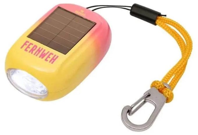 Reiszaklamp Karabijnhaak Geel - Zaklamp