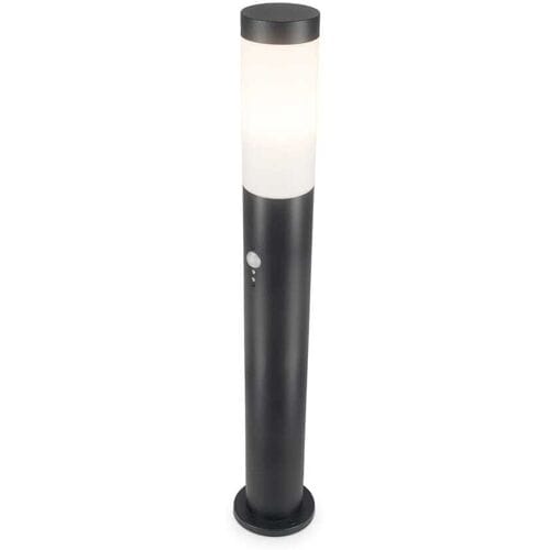 HOFTRONIC Dally LED Sokkellamp Zwart M - Bewegingssensor -Schemerschakelaar - E27 fitting - IP44 Waterdicht - 80 cm - padverlichting - Staande