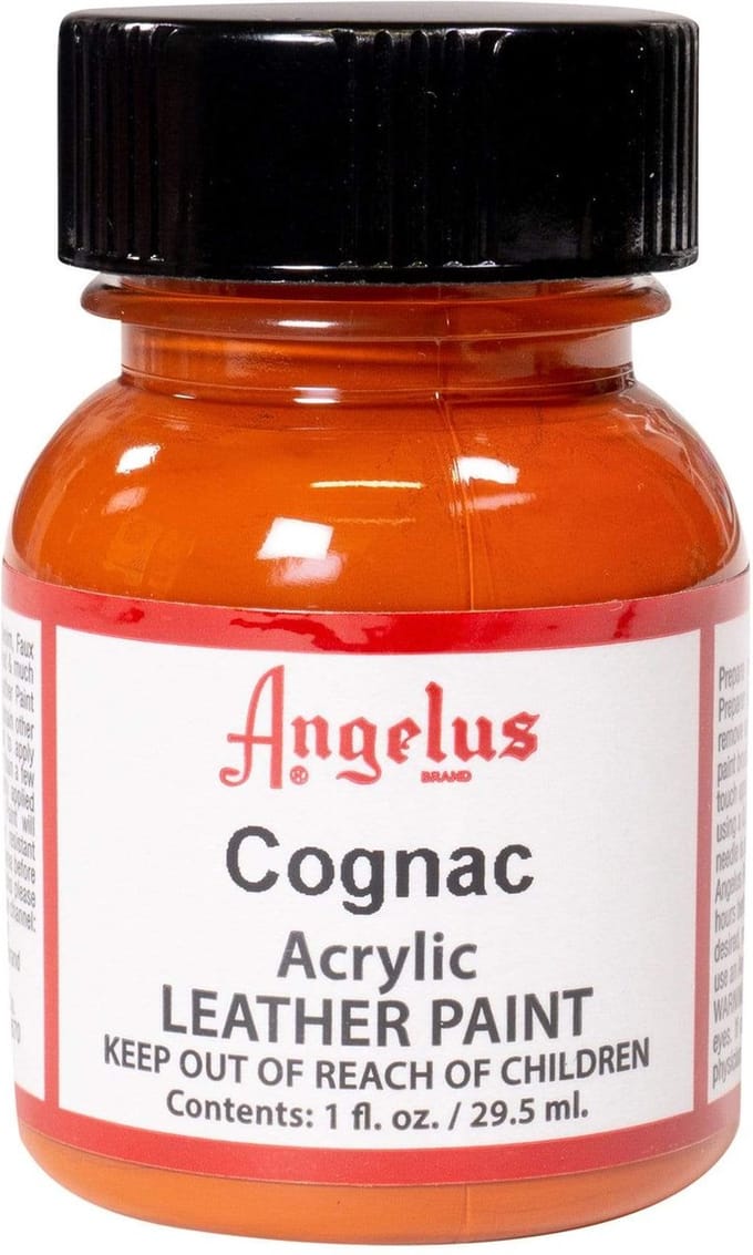 Angelus Leather Acrylic Paint - textielverf voor leren stoffen - acrylbasis - Cognac - 29,5ml