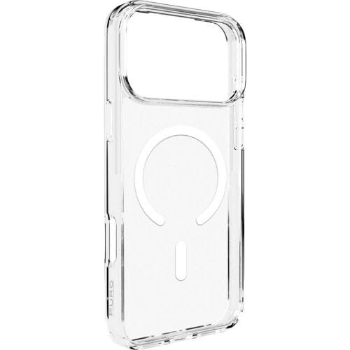 Puro Lite Mag TPU+PC Case Compatible with MagSafe for iPhone 17 Pro - Transparent with White Ring
