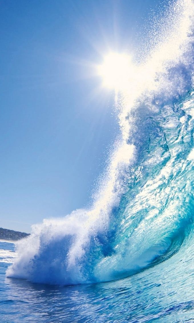 Fotobehang - Wave 150x250cm - Vliesbehang