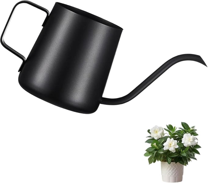 350 ml Zwarte Mini-Gieter met Lange Uitloop voor Kamerplanten