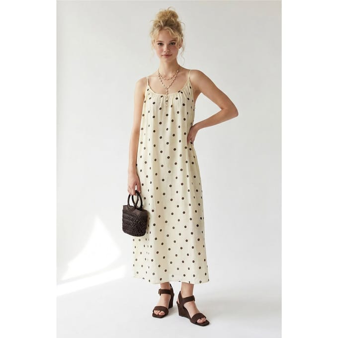 Polkadot A-Lijn Maxi Jurk