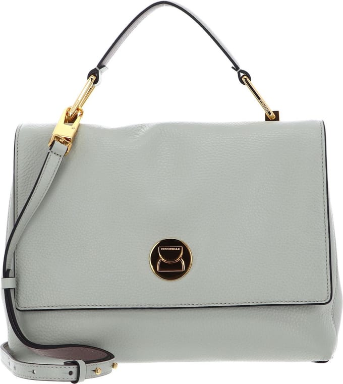 COCCINELLE Leren Handtas Schoudertas Liya Handbag Celad. Gr / War. Ta Mintgroen